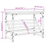 vidaXL &Eacute;tag&egrave;re &agrave; chaussures ch&ecirc;ne fum&eacute; 60x30x45 cm bois d'ing&eacute;nierie