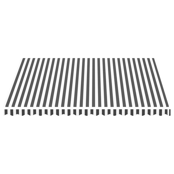 vidaXL Tissu de remplacement pour auvent Anthracite et blanc 4x3,5 m