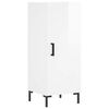 vidaXL Buffet Blanc brillant 34,5x34x90 cm Bois d'ing&eacute;nierie
