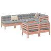 vidaXL Salon de jardin 8 pcs avec coussins sapin douglas solide