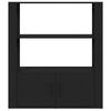 vidaXL Buffet Noir 80x30x90 cm Bois d'ingénierie
