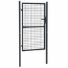 vidaXL Portail de jardin grillag&eacute; en acier galvanis&eacute; gris 100 x 150 cm