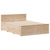 vidaXL Lit biblioth&egrave;que sans matelas 140x190 cm bois de pin massif