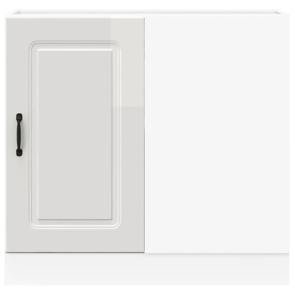 vidaXL Meuble bas de cuisine &laquo; Kalmar &raquo; Bois d'ing&eacute;nierie blanc brillant