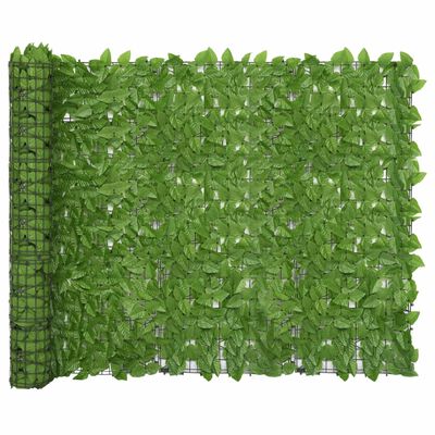 vidaXL Écran de balcon avec feuilles vert 500x150 cm