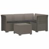 vidaXL Canap&eacute; de jardin 4 places avec coussins style rotin PP