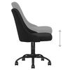 vidaXL Chaise pivotante &agrave; manger Noir Tissu
