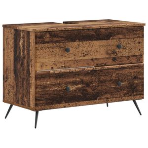 vidaXL Meuble sous Lavabo de Salle de Bain BREDA Bois ancien