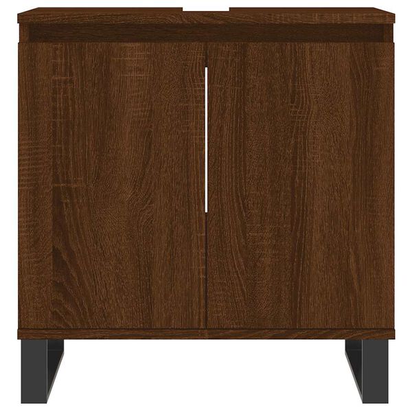 vidaXL Armoire de bain chêne marron 58x33x60 cm bois d'ingénierie