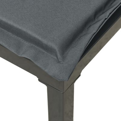 vidaXL Chaises d'angle de jardin avec coussins 2 pcs noir/gris