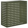 vidaXL Housse de climatiseur Vert olive 110 x 50 x 105 cm Acier