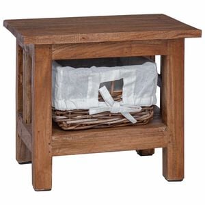 vidaXL Table d'appoint Marron 38 x 28 x 35 cm Bois massif d'acajou