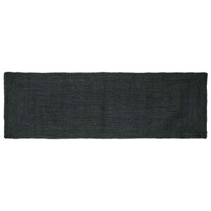 vidaXL Tapis de surface Rectangulaire Gris fonc&eacute; 80 x 250 cm Jute