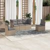 vidaXL Salon de jardin avec coussins 5 pcs beige résine tressée