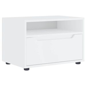 vidaXL Meuble TV VISNES blanc 60x40x38 cm bois d'ing&eacute;nierie