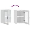 vidaXL Armoire murale de cuisine avec porte en verre Porto blanc