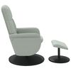 vidaXL Fauteuil inclinable de massage repose-pied gris clair velours