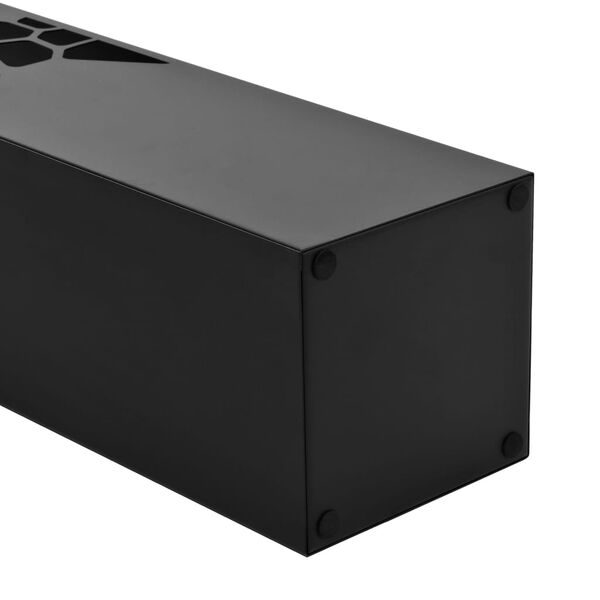 vidaXL Porte-parapluie Pierres Acier Noir