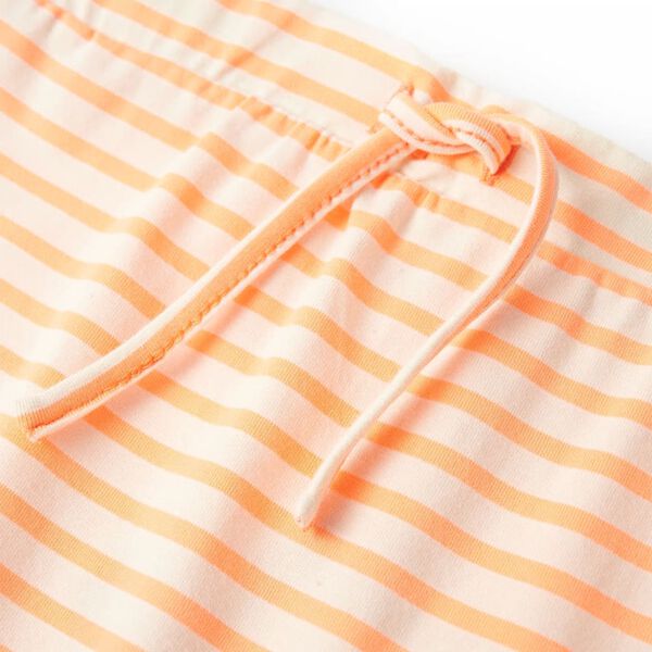 Jupe droite pour enfants avec rayures orange fluo 116