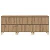 vidaXL Buffets 3 pcs Ch&ecirc;ne artisanal 60 x 35 x 70 cm Bois d'ing&eacute;nierie