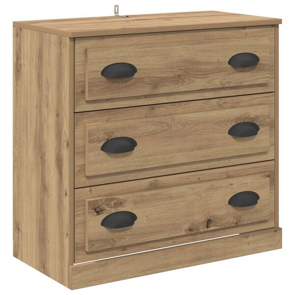 vidaXL Buffet Ch&ecirc;ne artisanal 70 x 35,5 x 67,5 cm Bois d'ing&eacute;nierie