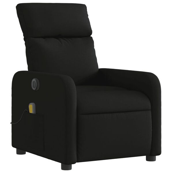 vidaXL Fauteuil de massage inclinable &eacute;lectrique Noir Tissu