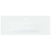 vidaXL Lavabo encastré avec robinet 101x39x18 cm Céramique Blanc