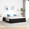 VidaXL Cadre de lit ottoman avec matelas noir 160x200 cm velours