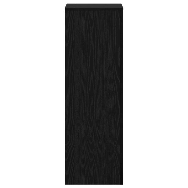 vidaXL Support de Plante Ch&ecirc;ne noir 33 x 33 x 100 cm Bois d'ing&eacute;nierie
