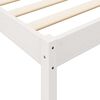 vidaXL Lit biblioth&egrave;que sans matelas blanc 135x190 cm bois pin massif