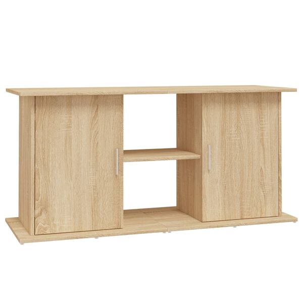 vidaXL Support d'aquarium Ch&ecirc;ne Sonoma 121x41x58 cm Bois d'ing&eacute;nierie