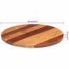 vidaXL Dessus de table bois massif d'acacia rond 25-27 mm 60 cm