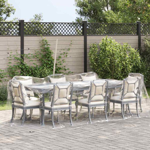 vidaXL B&acirc;che transparente avec &oelig;illets 2x5 m PVC