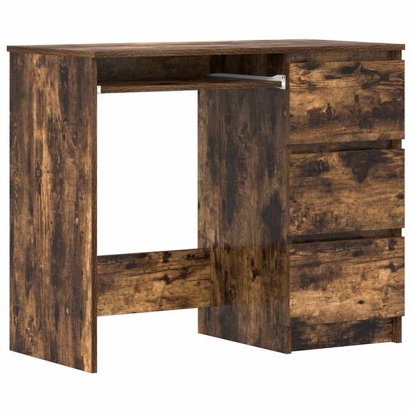 vidaXL Bureau Ch&ecirc;ne fum&eacute; 90x45x76 cm Bois d'ing&eacute;nierie