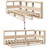 vidaXL Lit biblioth&egrave;que sans matelas 90x190 cm bois de pin massif