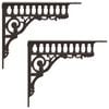vidaXL Supports d'&eacute;tag&egrave;re murale 2 pc Marron ancien 27,5 x 23 x 4 cm