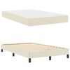 vidaXL Cadre de lit avec matelas Cr&egrave;me 120 x 200 cm tissu