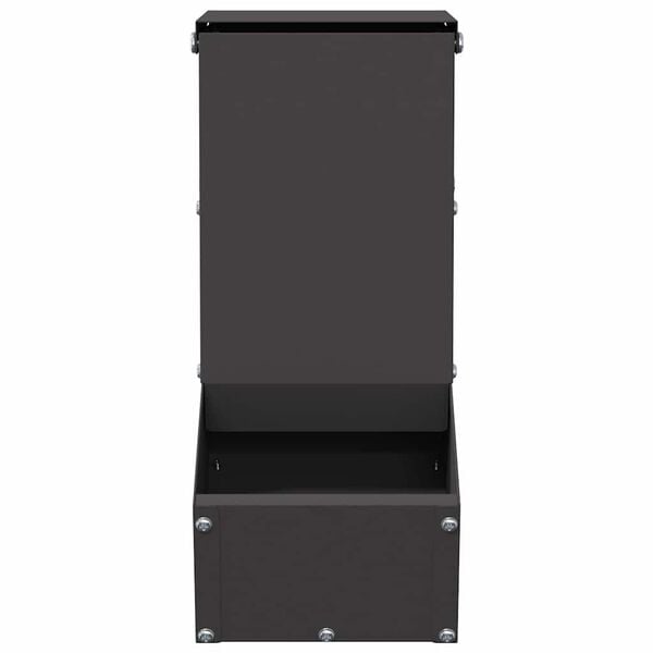 vidaXL Distributeur pour lapins Noir 12,5 x 26 x 28,5 cm