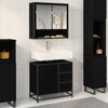 vidaXL Cabinet de salle de bain avec tiroir Ch&ecirc;ne noir 65 x 33 x 60 cm