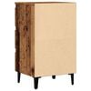 vidaXL Table de chevet avec pieds en m&eacute;tal vieux bois 40x35x69 cm