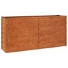 vidaXL Lit sur&eacute;lev&eacute; de jardin rouill&eacute; 160x40x77 cm acier corten