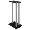 vidaXL Supports de haut-parleurs 2 pcs noir/argenté 3 piliers