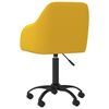 vidaXL Chaise pivotante de salle &agrave; manger Jaune Velours