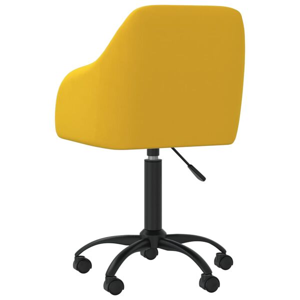 vidaXL Chaise pivotante de salle &agrave; manger Jaune Velours