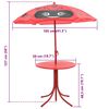 vidaXL Jeu de bistro avec parasol pour enfants 3 pcs Rouge