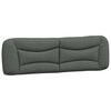 vidaXL Coussin de t&ecirc;te de lit Hvar gris fonc&eacute; 180 cm tissu