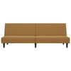 vidaXL Canapé-lit à 2 places marron velours