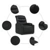 vidaXL Fauteuil inclinable Noir Similicuir