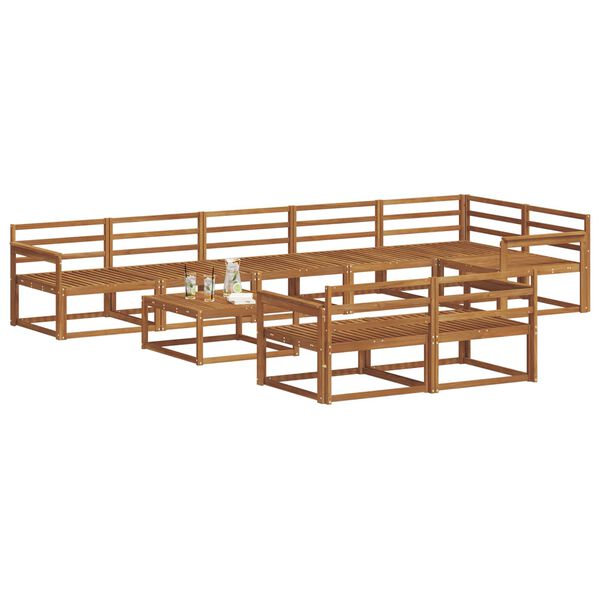 vidaXL Ensemble de canap&eacute;s d'ext&eacute;rieur 9 pcs Naturel