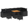 vidaXL Ensemble de canap&eacute; de jardin 9 pc Noir polyrotin